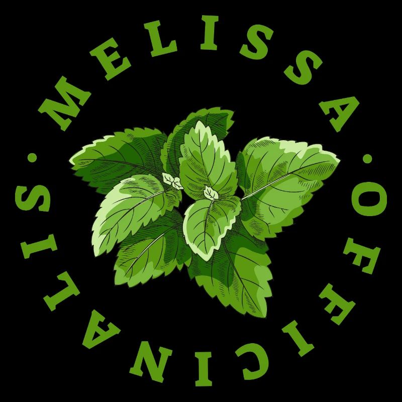 Lemon Balm Leaf Circular Emblem