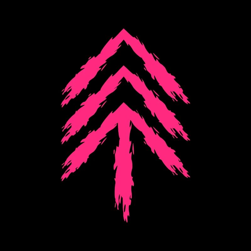 Flèche vers le haut rose