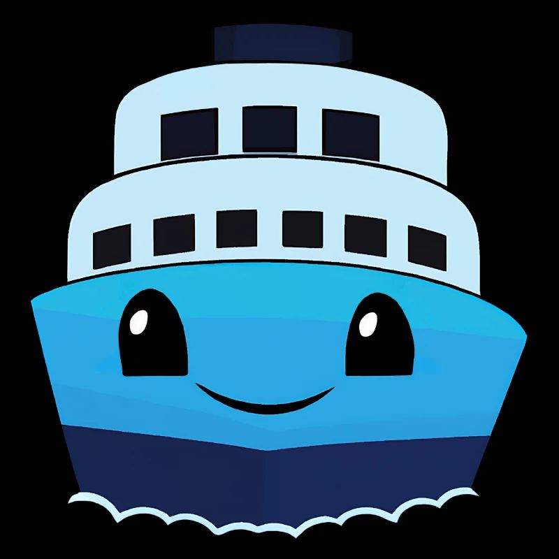süßes Kawaii Kreuzfahrtschiff Design