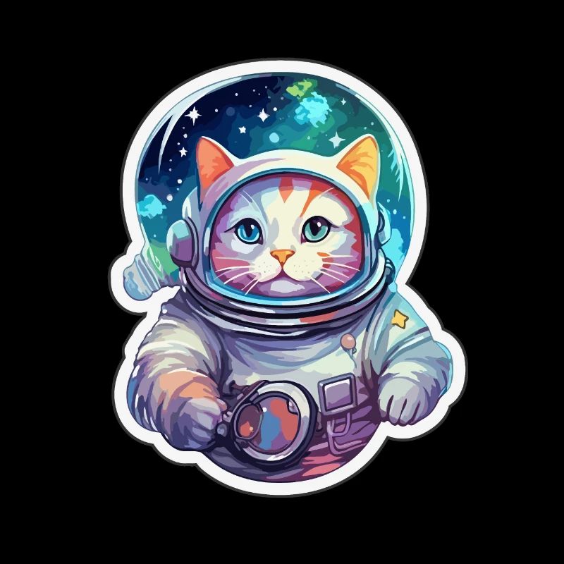 Katze Space Astronaut Galaxie