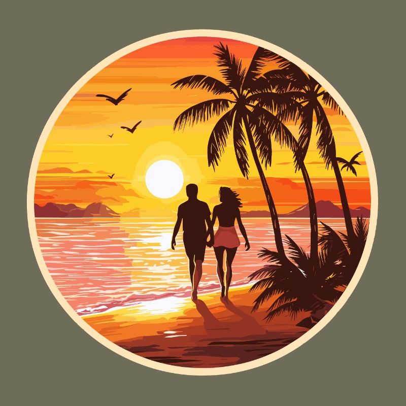Sunset Beach Romantisches Paar