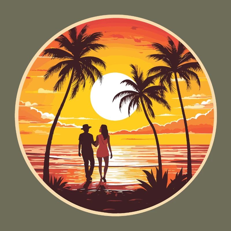 Sunset Beach Romantisches Paar