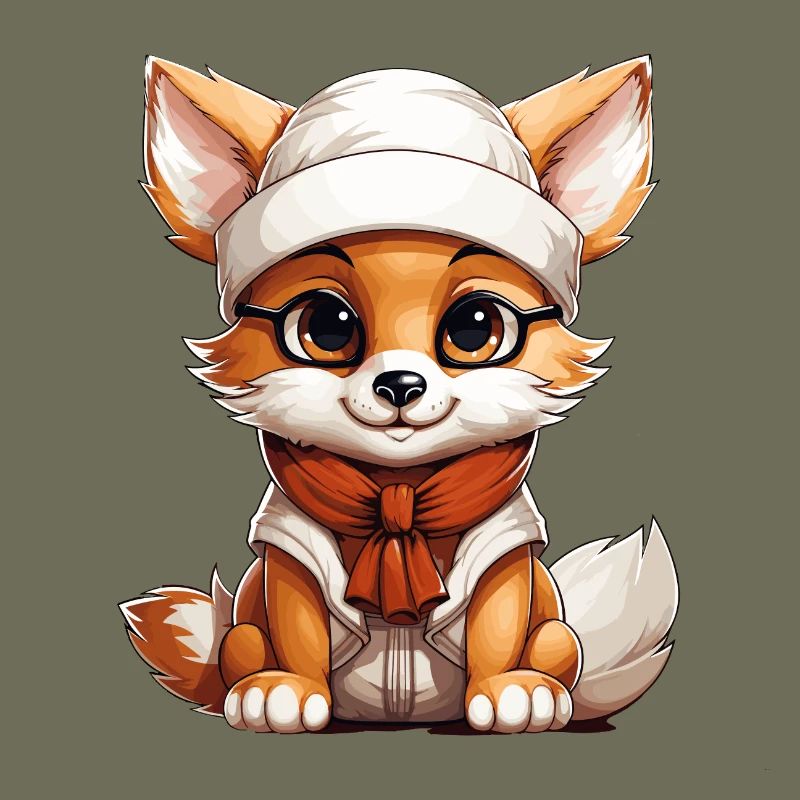 Fuchs Weihnachts Design - Kawaii Style