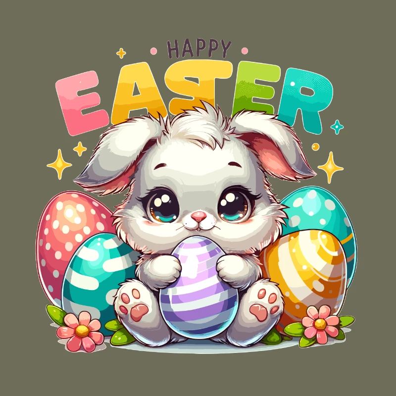Happy Easter - Easter Bunny Illustration