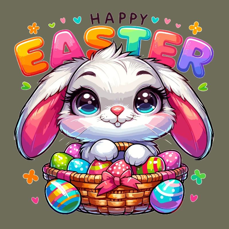 Happy Easter - Easter Bunny Illustration