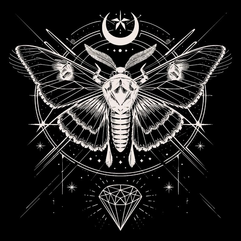 Mystical Moths Geometry Esoteric