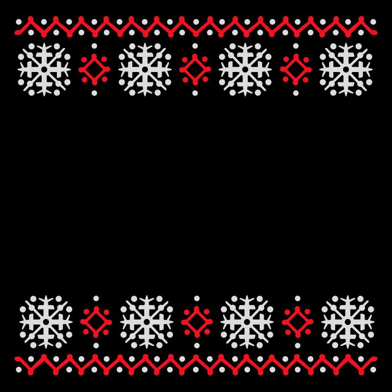 Ugly Sweater Christmas Pattern Snowflakes Cool