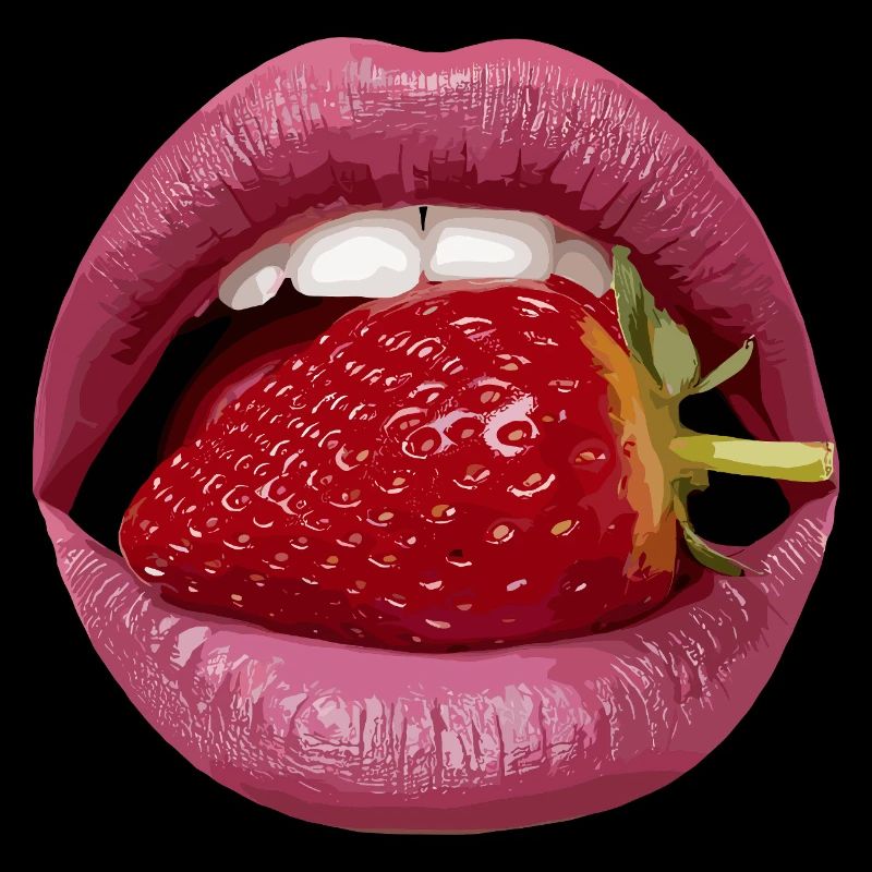 ErdbeerKuss Lippen Pop Art