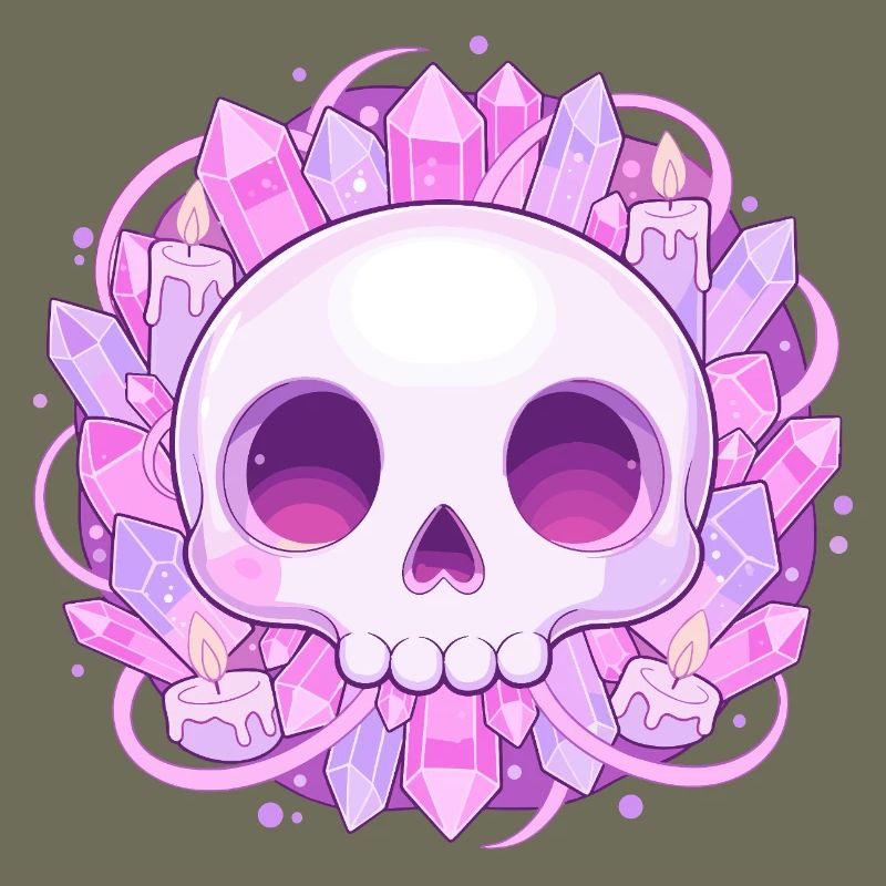 Crystal Skull with Crystals