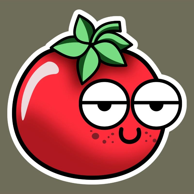 Tomate mit Gesicht