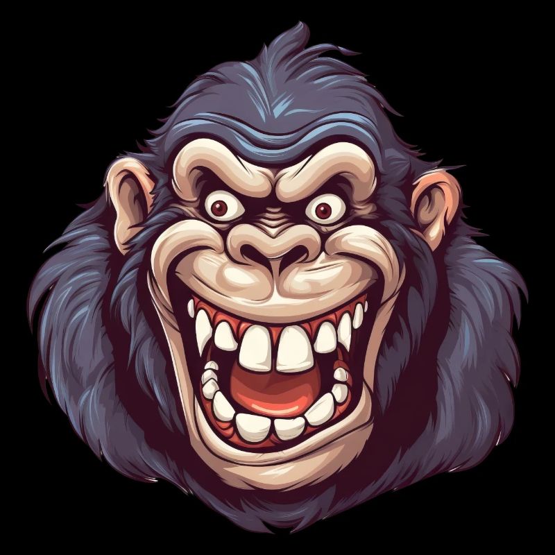 Wütender Gorilla Schrei - Kawaii Primat Design