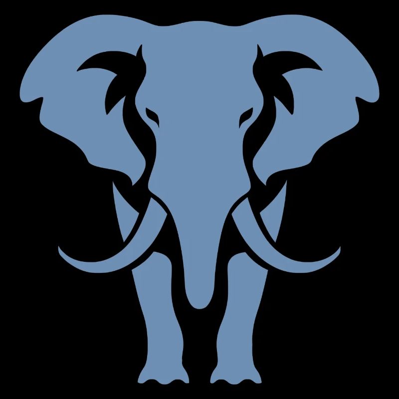 Logo blanc Elephant Silhouette