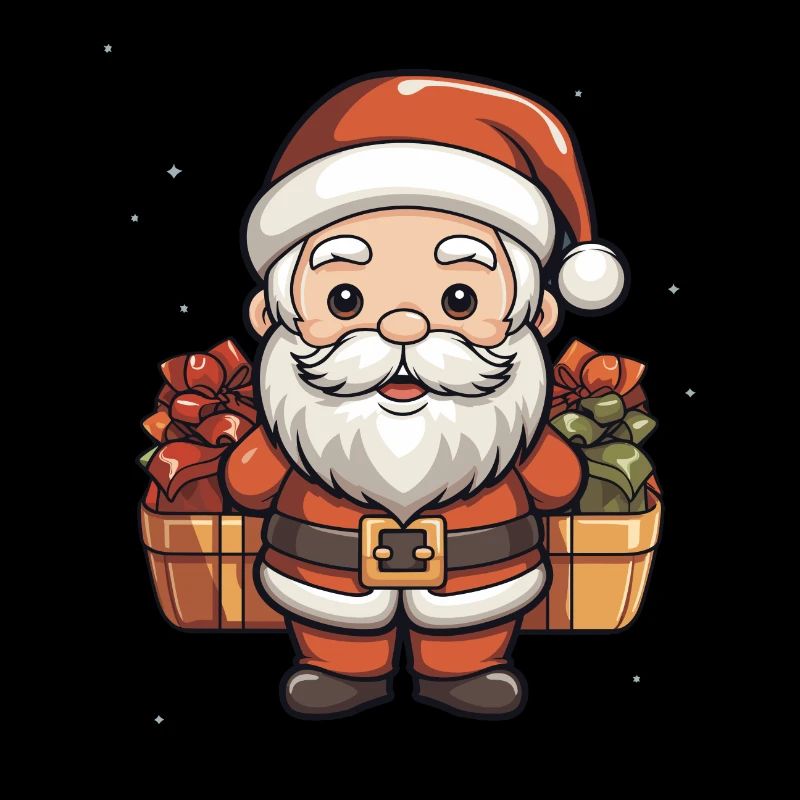 Weihnachtsmann Design - Kawaii Style
