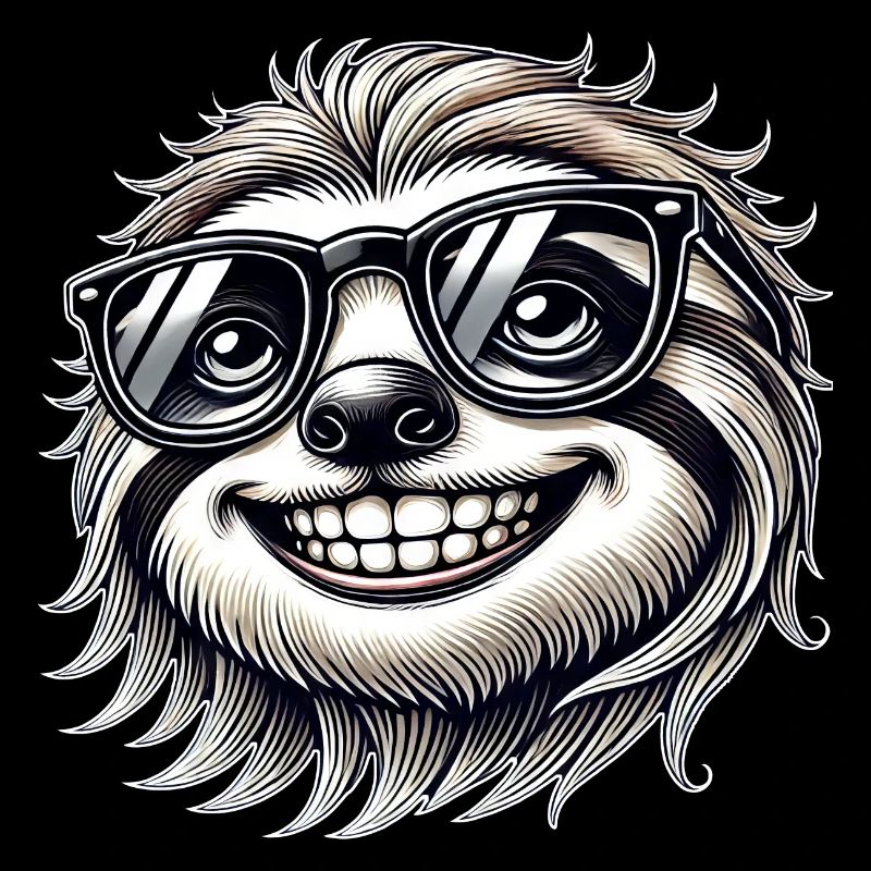 Cool Sloth Sunglasses Summer Cartoon