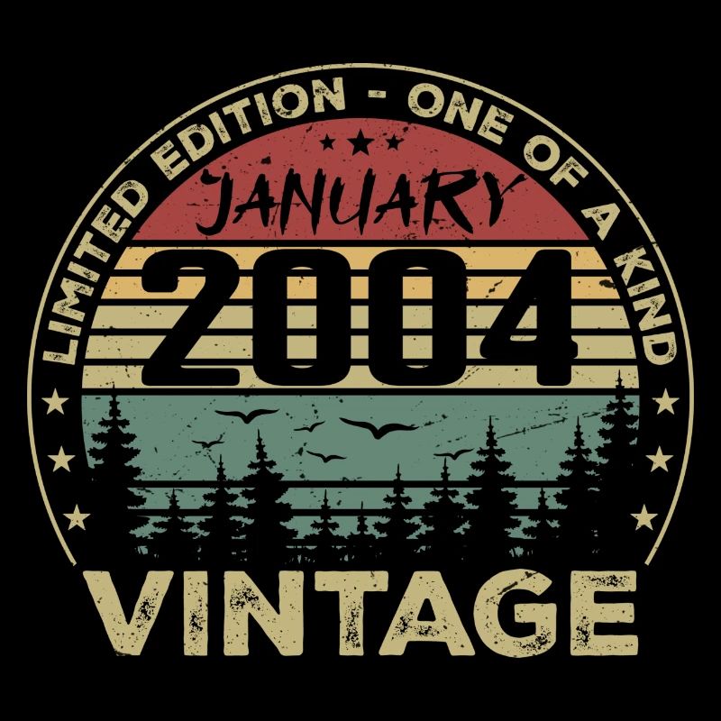 Vintage Janvier 2004 Anniversaire Janvier 2004