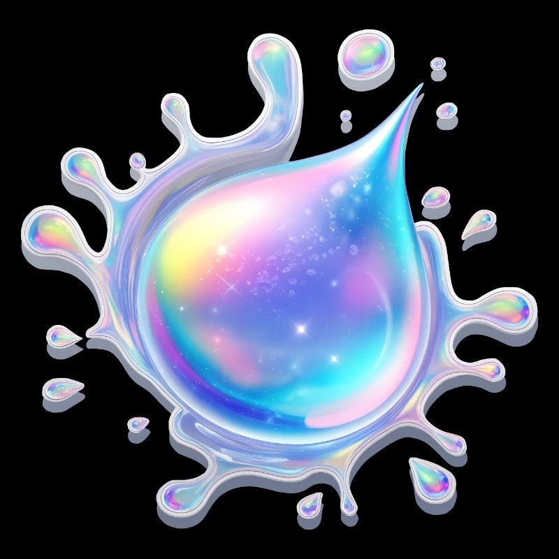 Holographic Drop Splash 💧