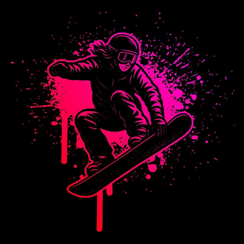 Minimalist snowboard motif