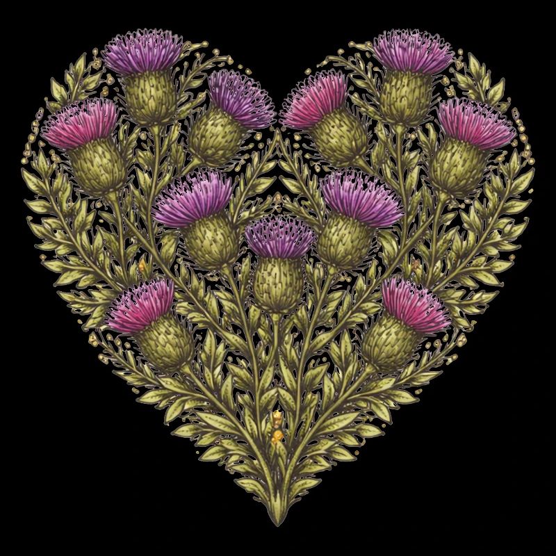 Thistle Heart Botanischer Druck