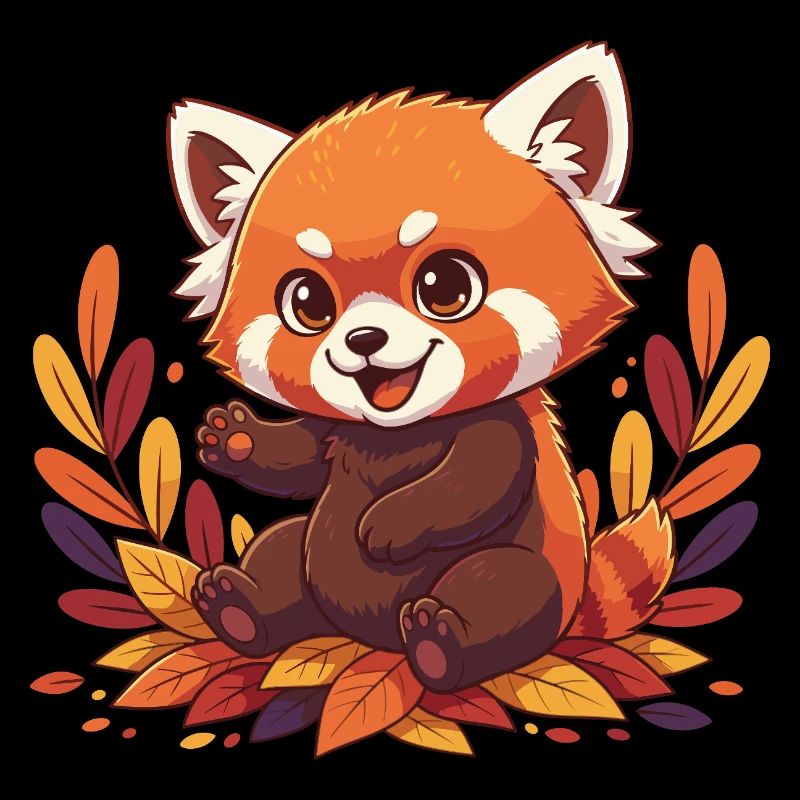 Cuddly Autumn Panda