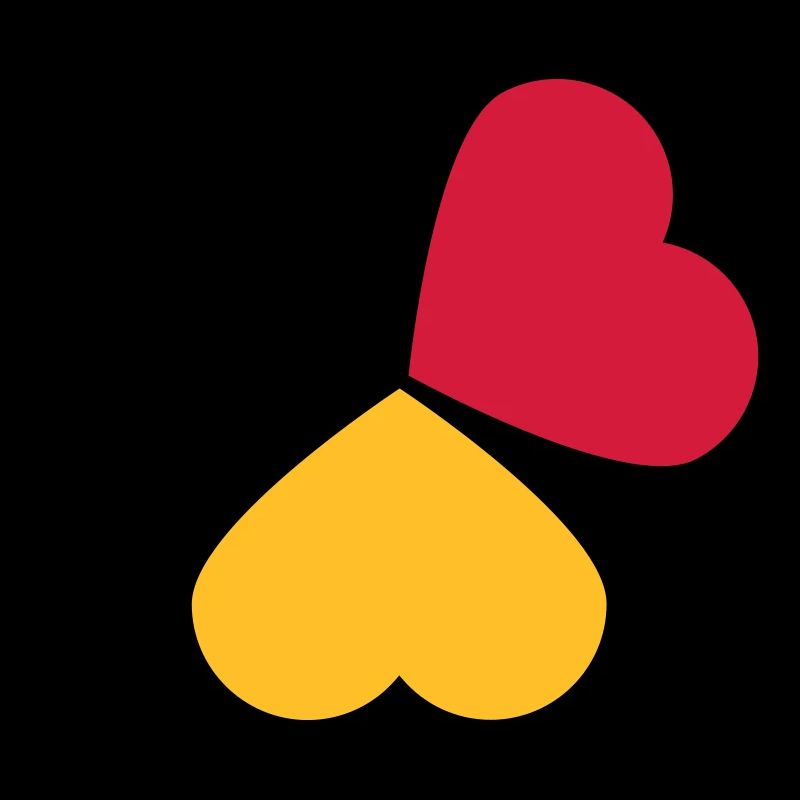 3 Coeurs Allemagne Belgique Drapeau Trèfle