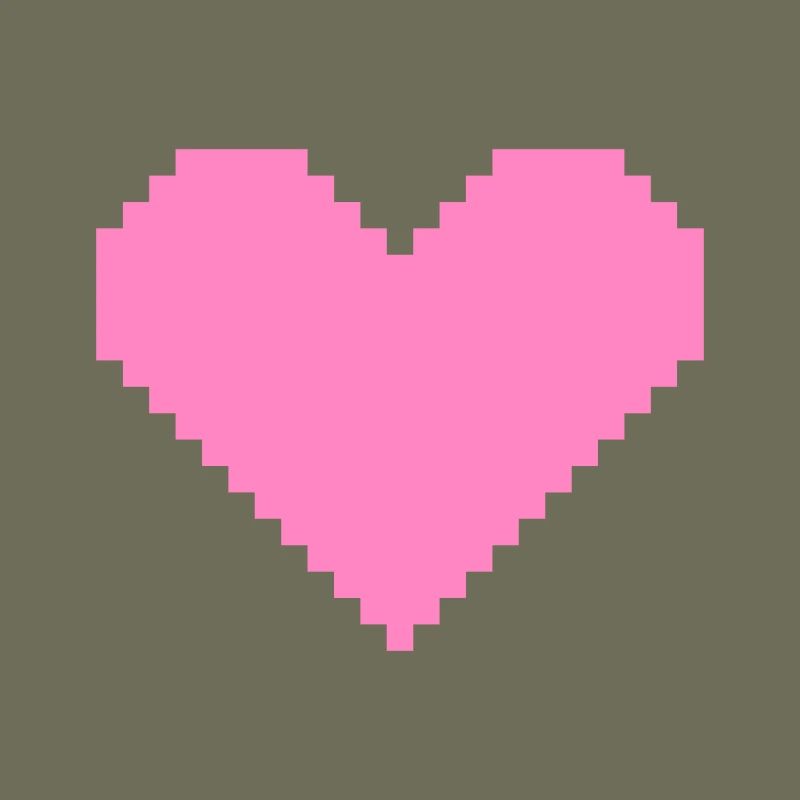 Heart pixel pink
