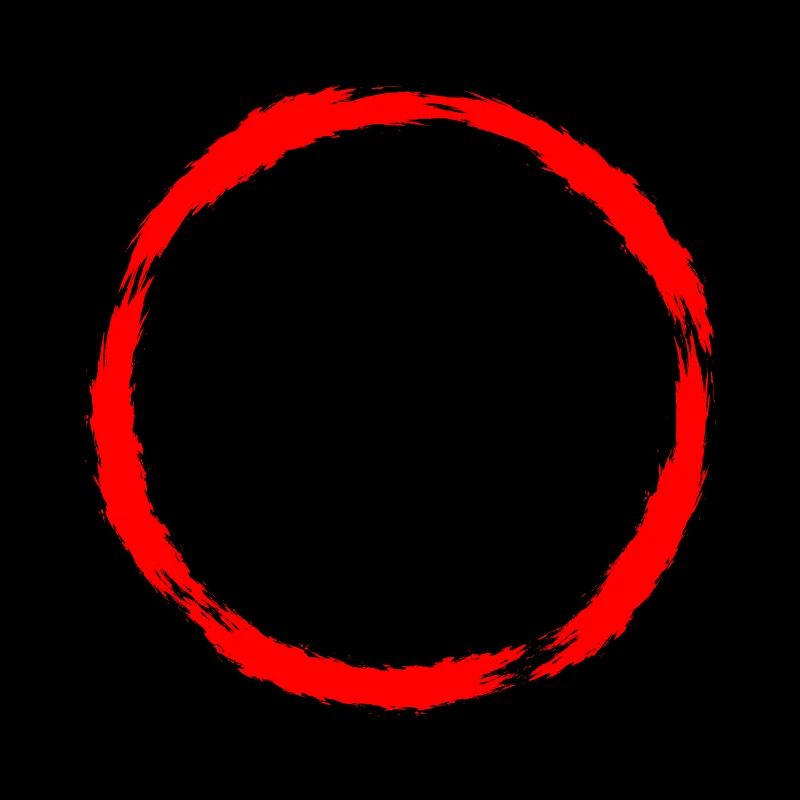 Cercle symbole cercle rot brosse