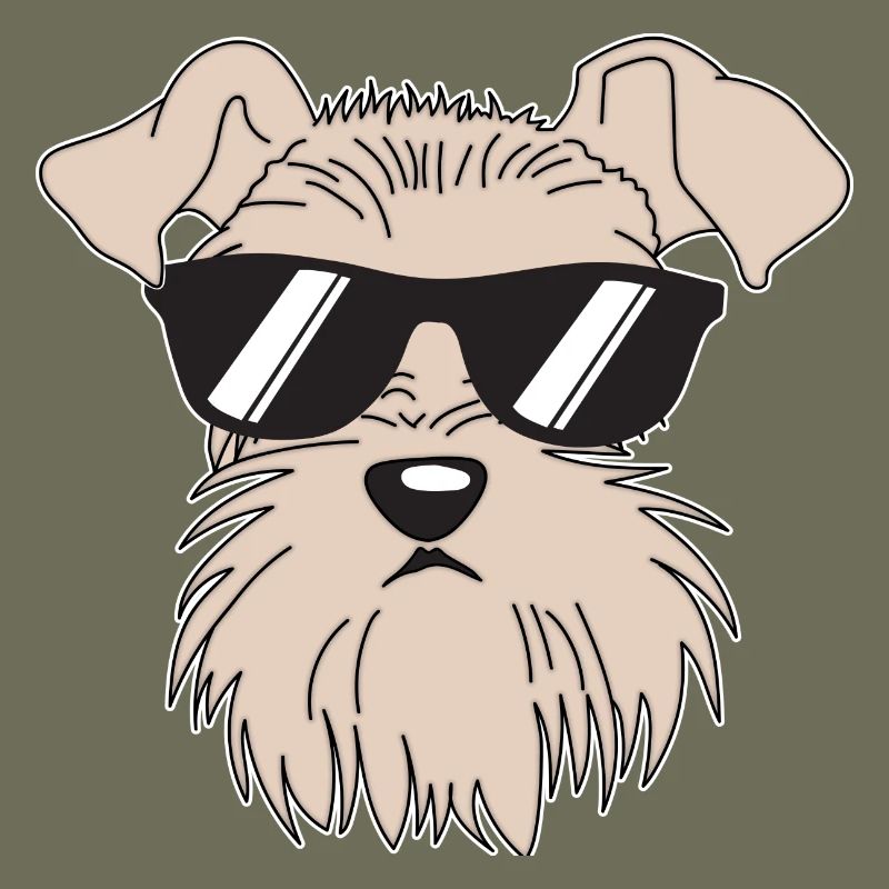 Schnauzer cool avec lunettes de soleil