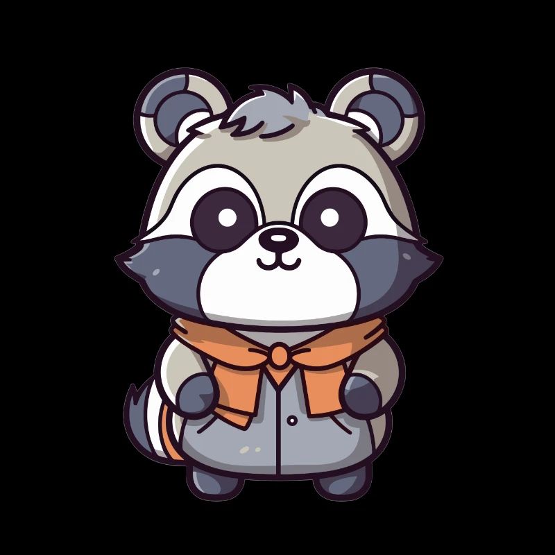 Raton laveur - Style Kawaii