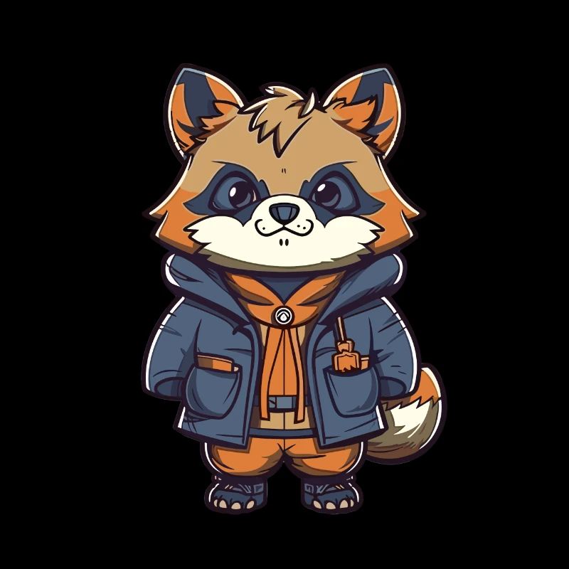 Waschbär - Kawaii Style