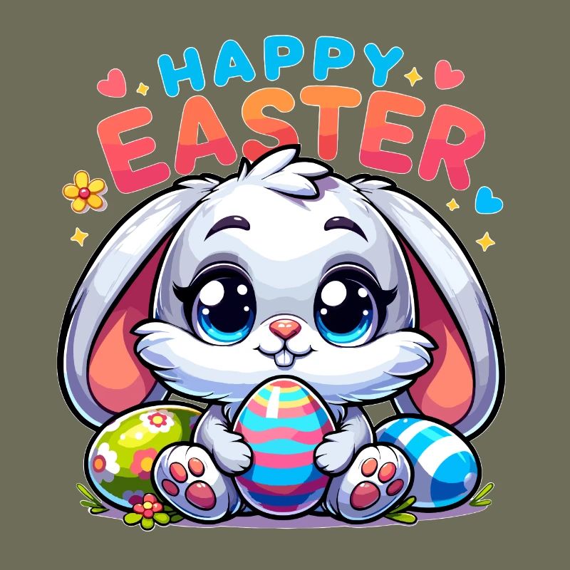 Happy Easter - Easter Bunny Illustration