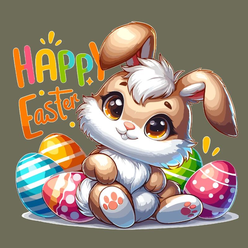 Happy Easter - Easter Bunny Illustration