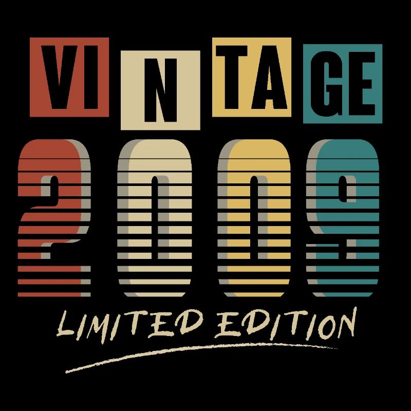 2009 Vintage 2009 né en 2009 anniversaire. Année 2