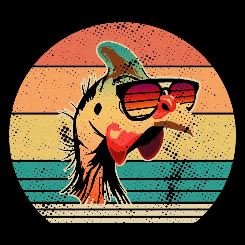 Hühner Hahn Perlhuhn