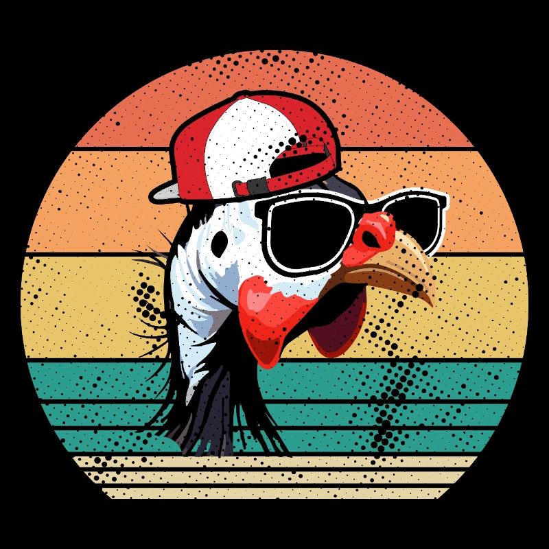 Hühner Hahn Perlhuhn