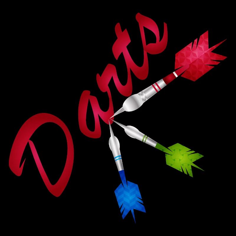 Fléchettes colorées avec lettrage de fléchettes