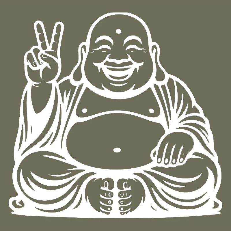 Conception de Bouddha riant joyeux