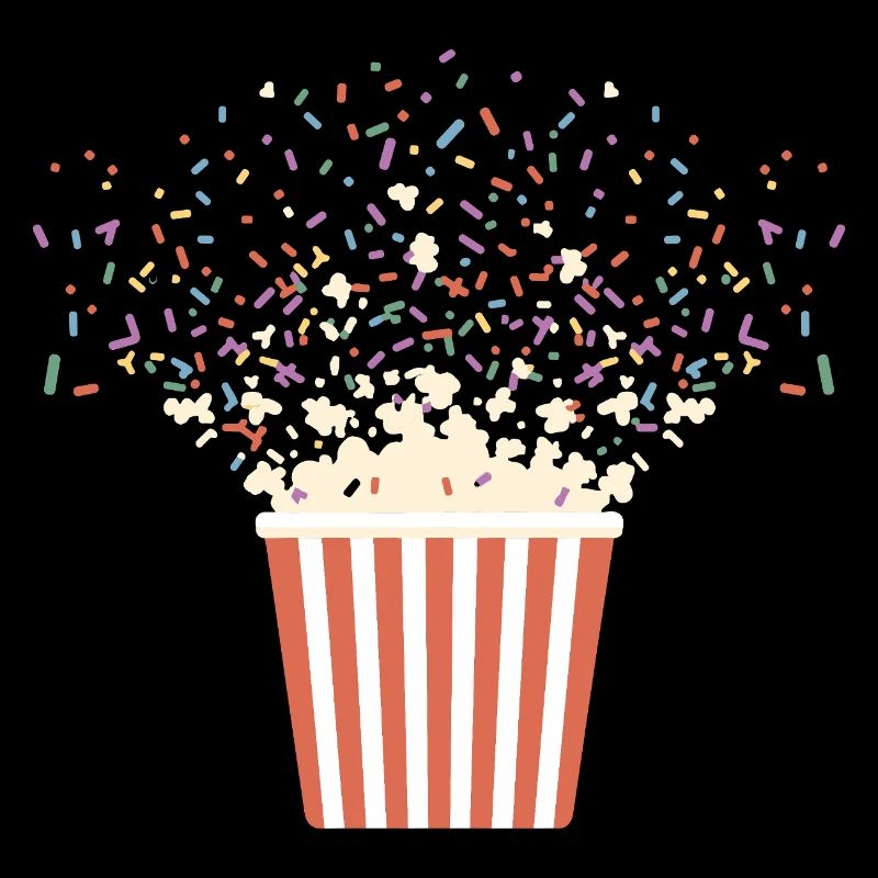 Colorful Popcorn Explosion with Sprinkles for