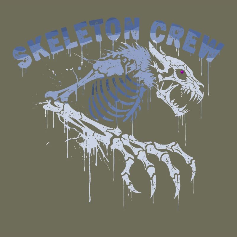 Skelett Werwolf Graffiti