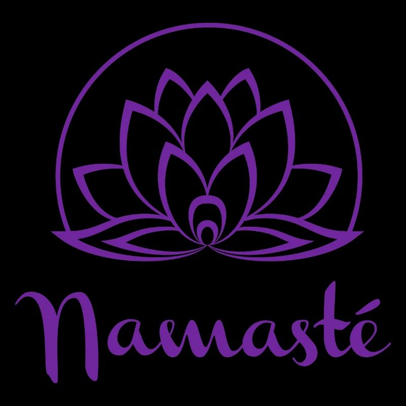 Emblème de la namasté du lotus violet