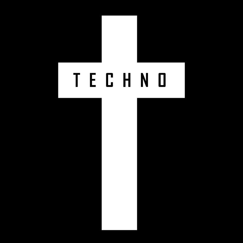 Techno Kreuz Weiß
