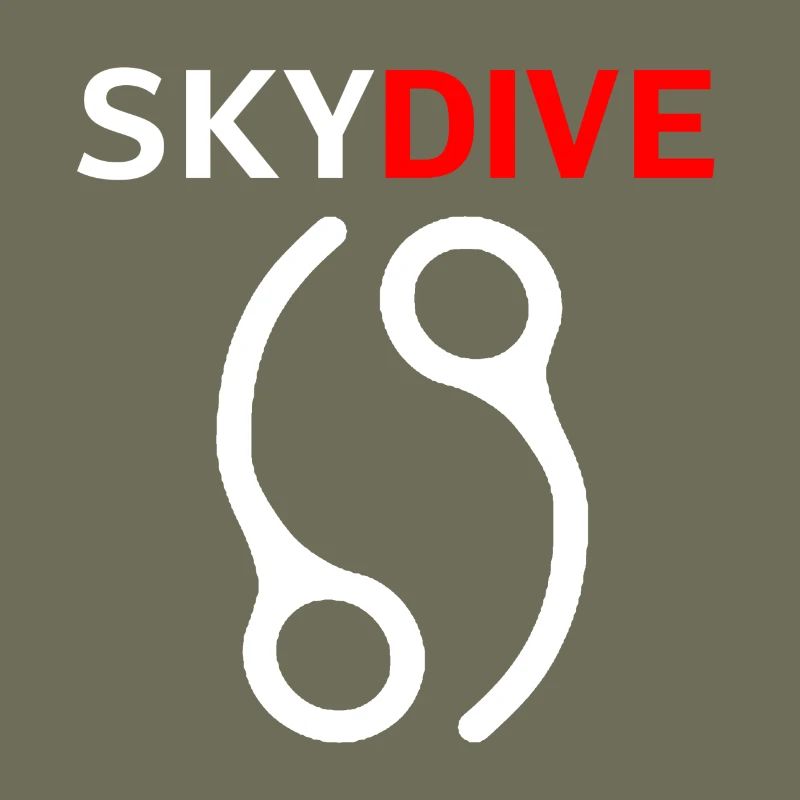 Skydive Pin 69 White