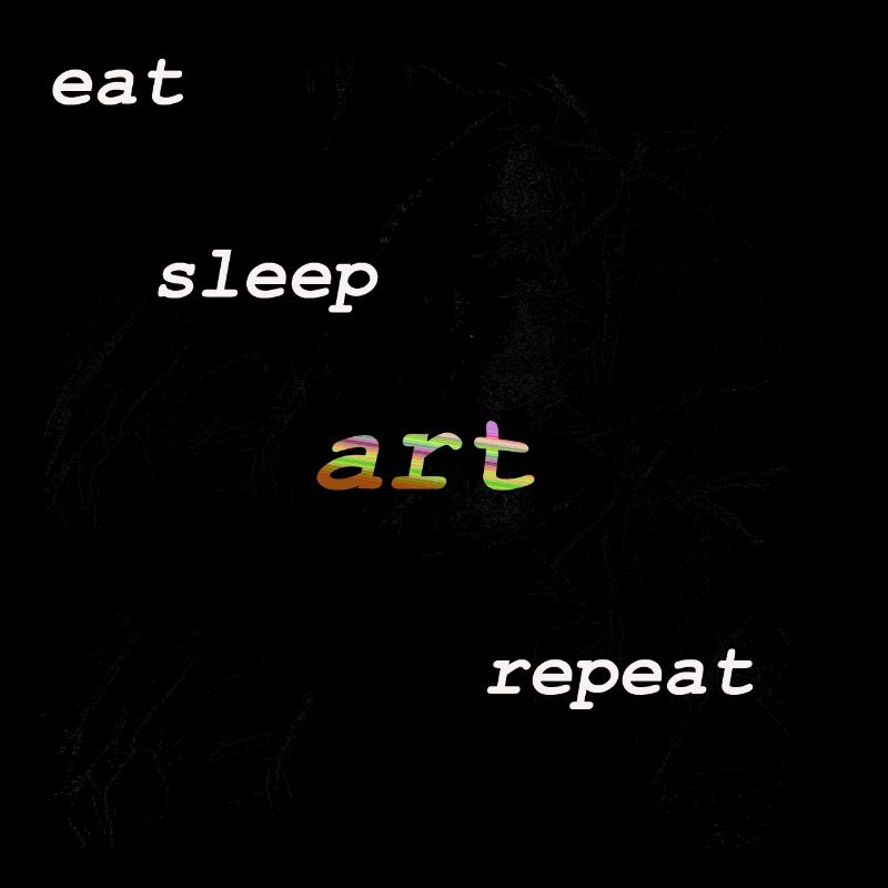 eat sleep art repeat tshirt