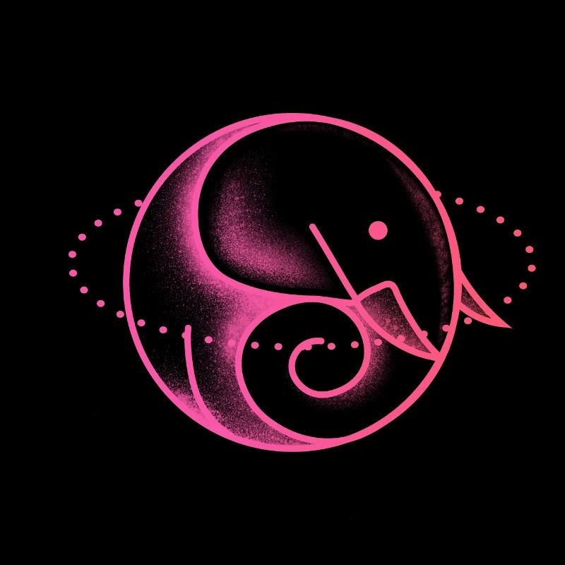 Éléphant mignon rose