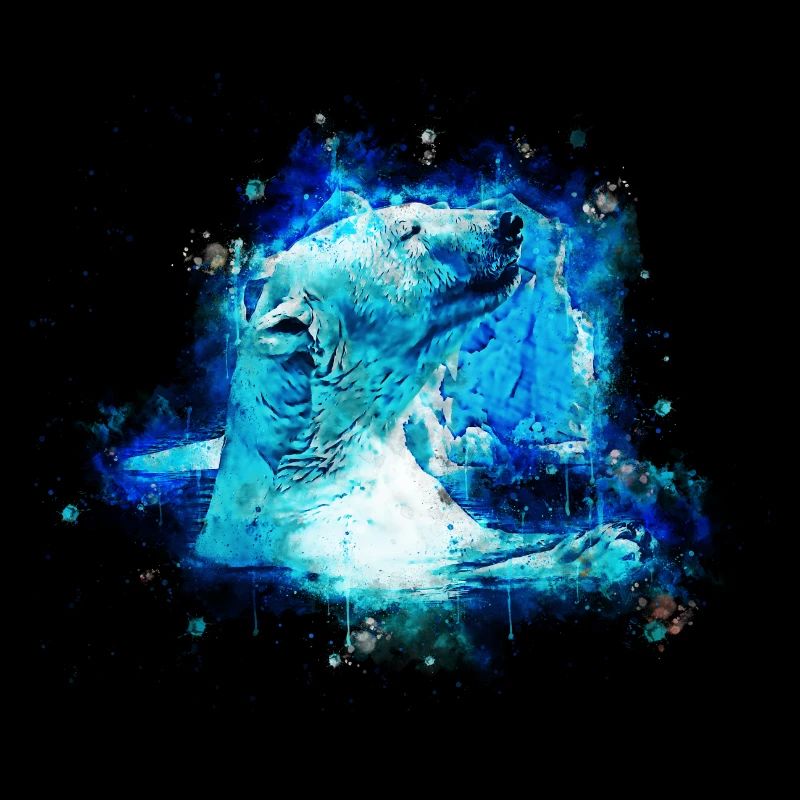 gxp eisbär polarbär genießer splatter watercolor