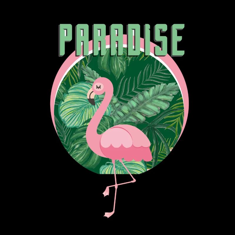 Summer - pink flamingo in paradise