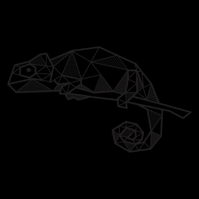 Chameleon Lizard Geometric Gift Hipster