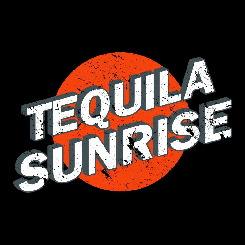 Tequila Sunrise Reto Vintage Logo