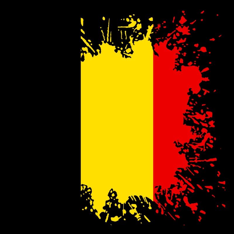 Belgium flag color splashes
