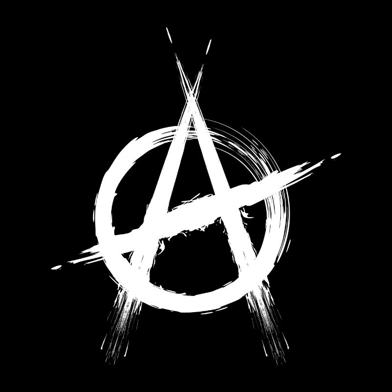 Anarchie symbole blanc