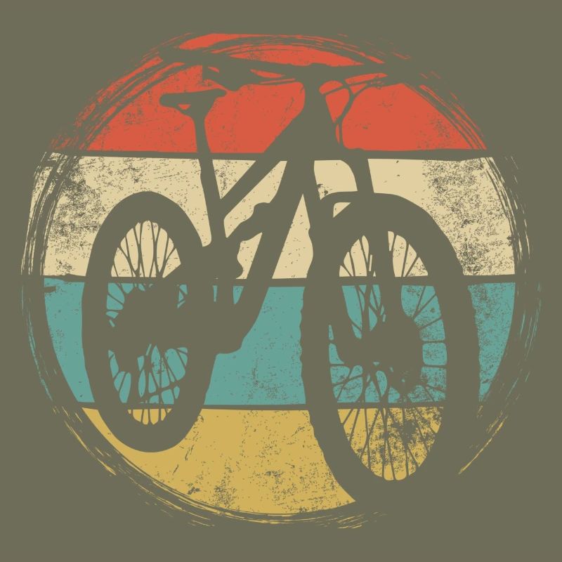 Retro Cycle Sunset Stripes